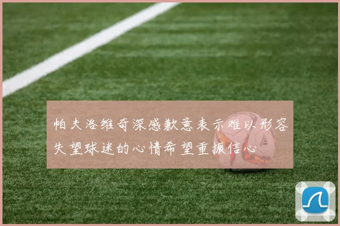 帕夫洛维奇深感歉意表示难以形容失望球迷的心情希望重振信心